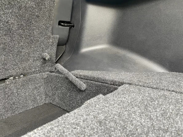 Cargo drawer covered with soft carpet