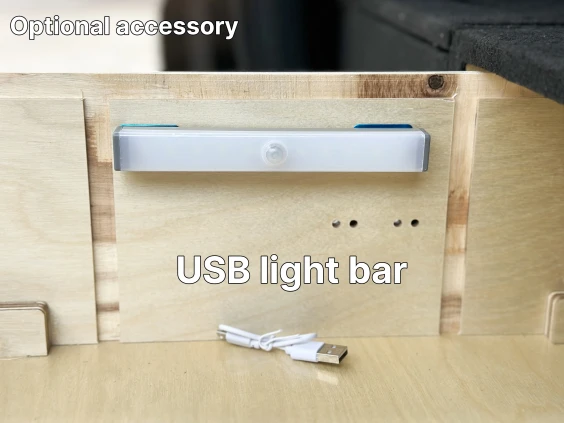 Light bar inside drawer