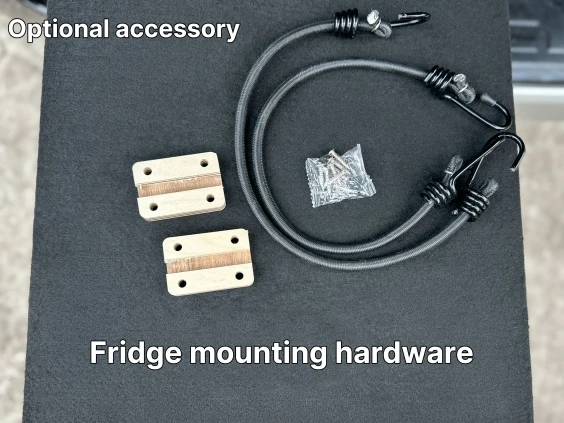 Fridge mounting hardware