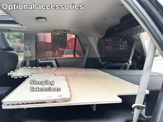 4runner 3rd row sleeping extensions