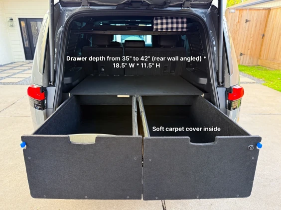 Spacious drawer  storage lexus gx550