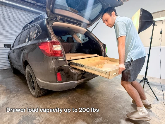 Heavy duty subaru outback storage system