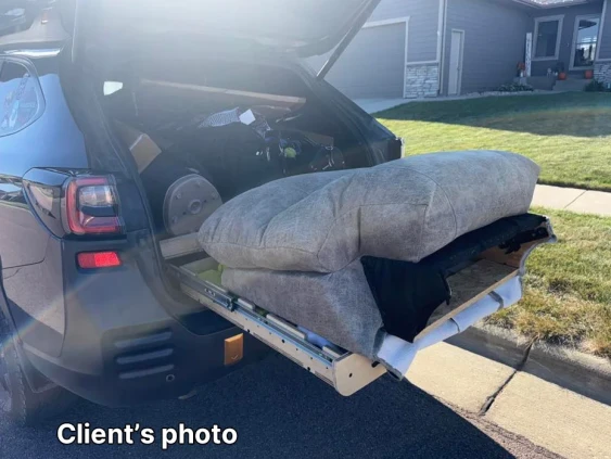 Client photo subaru outback storage system