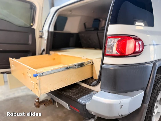 Toyota fj cruiser storage system robust sliders