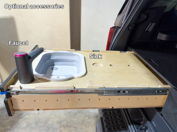 Sink faucet storage system land cruiser