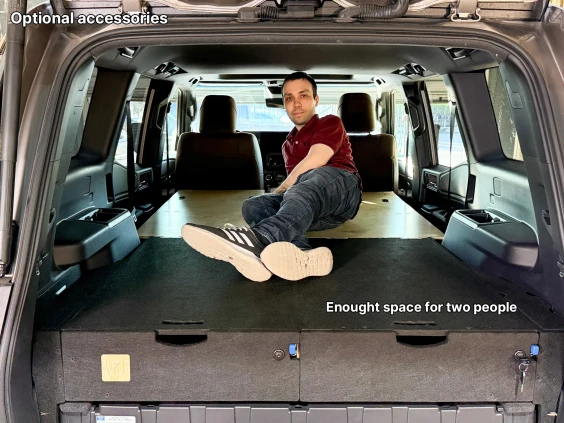 Sleeping in land cruiser