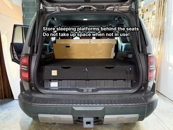 Store sleeping platforms land cruiser
