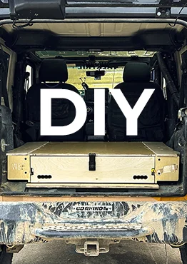 The DIY PreCut Kit - Big Cargo Drawer for Jeep Wrangler JK 2-doors (2007-2018) without seats
