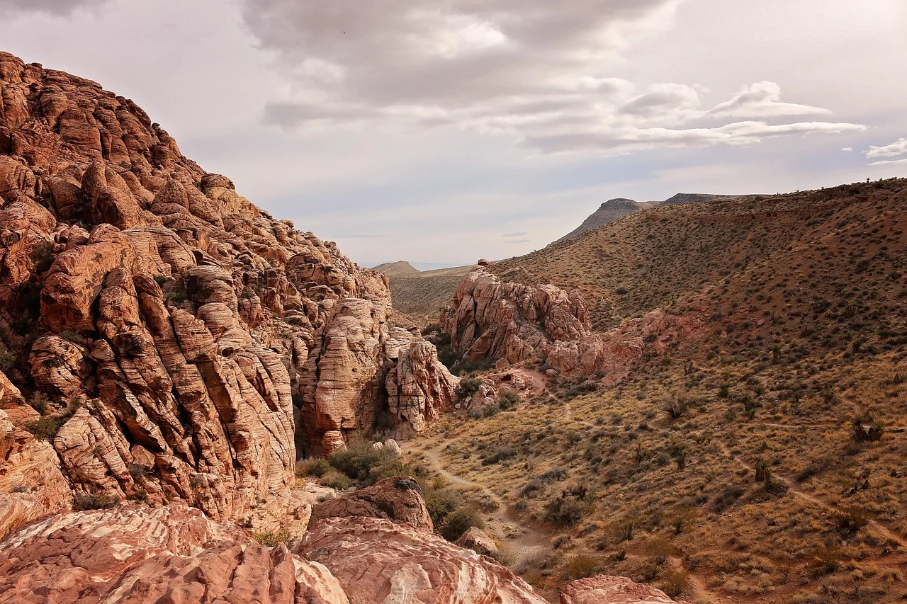 Large red rock formations