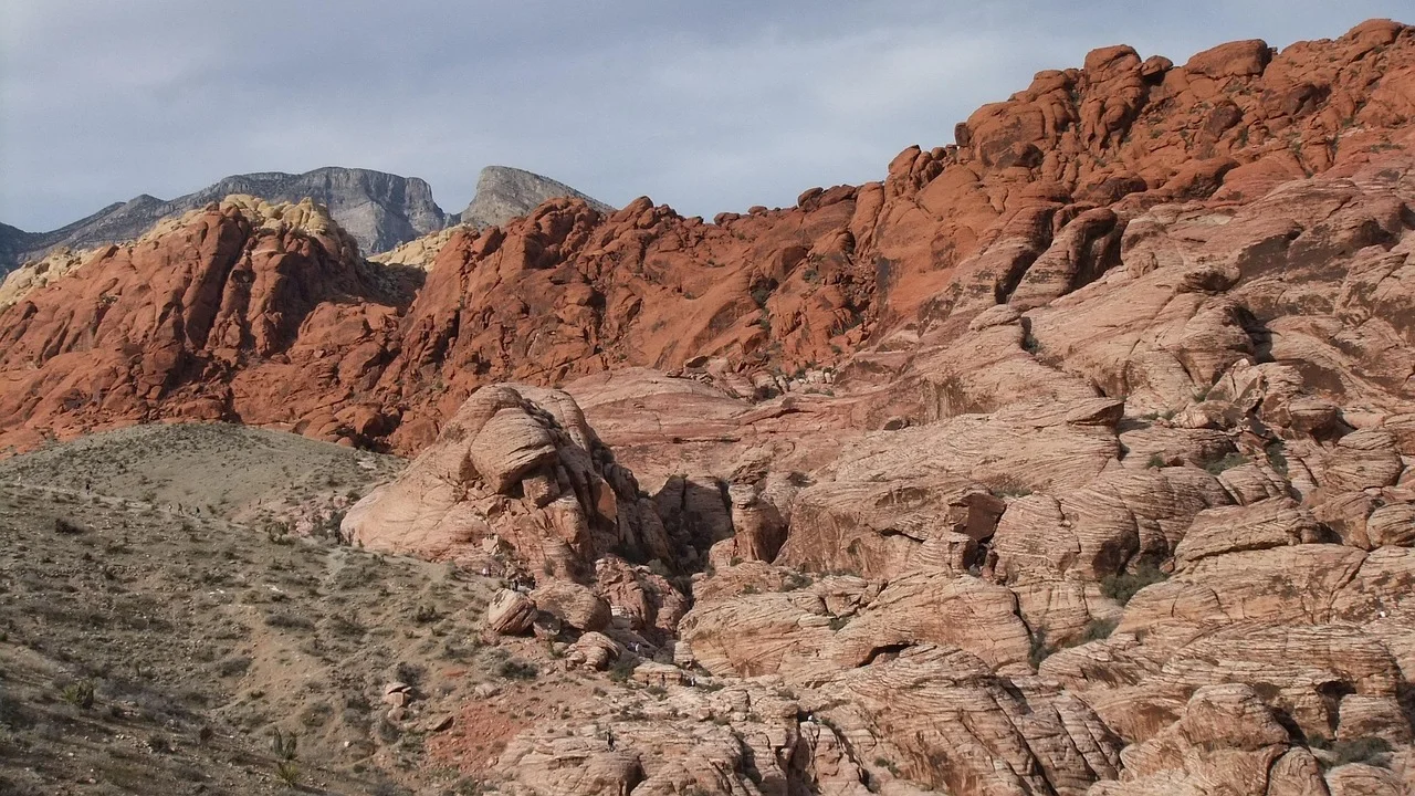 Large red rock formations