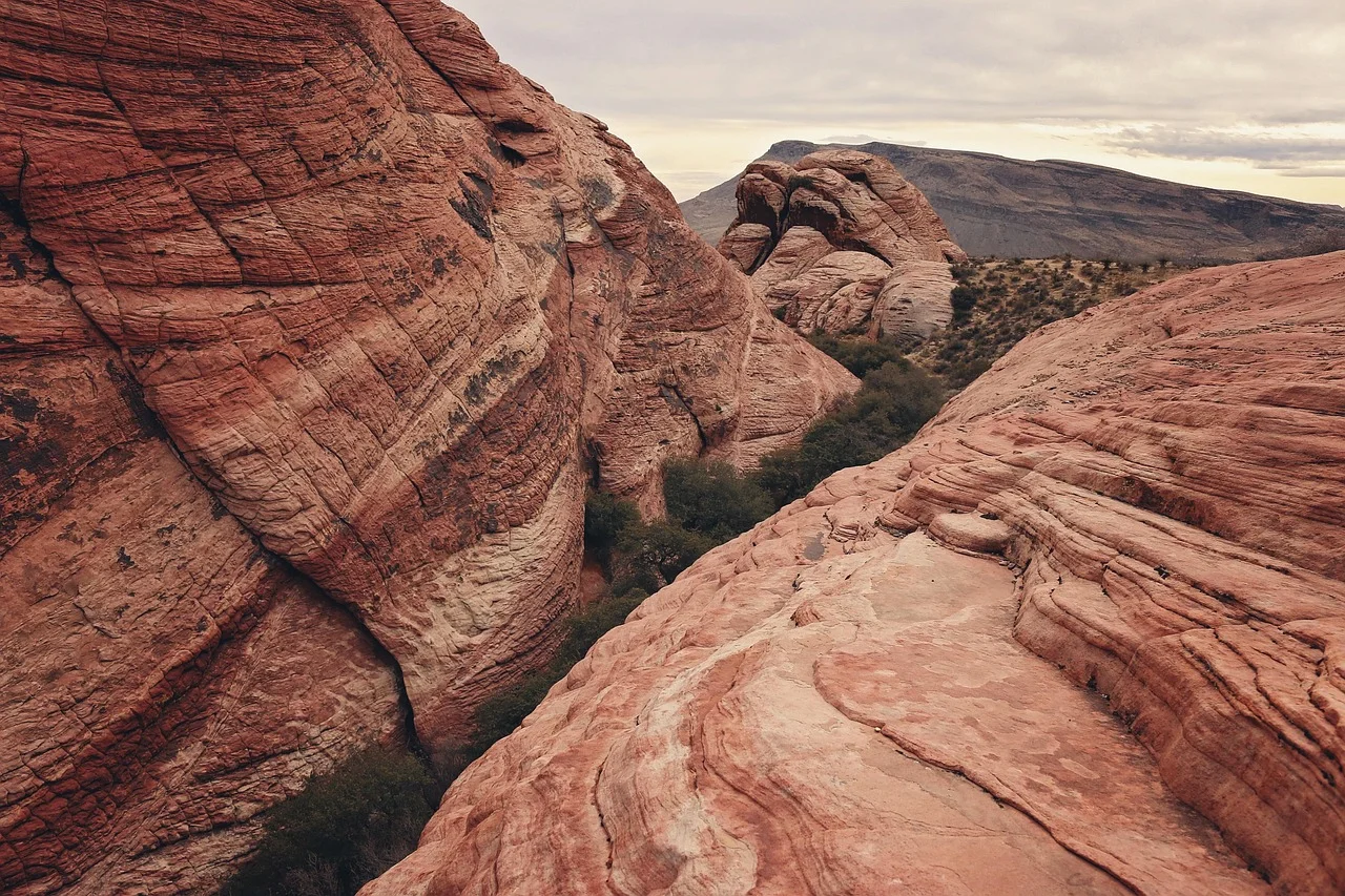 Large red rock formations