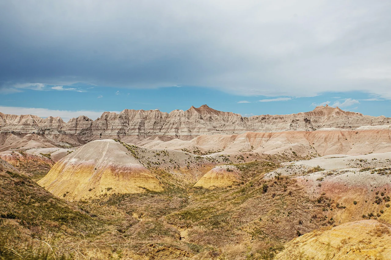 Atmospheric badlands national park south dakota