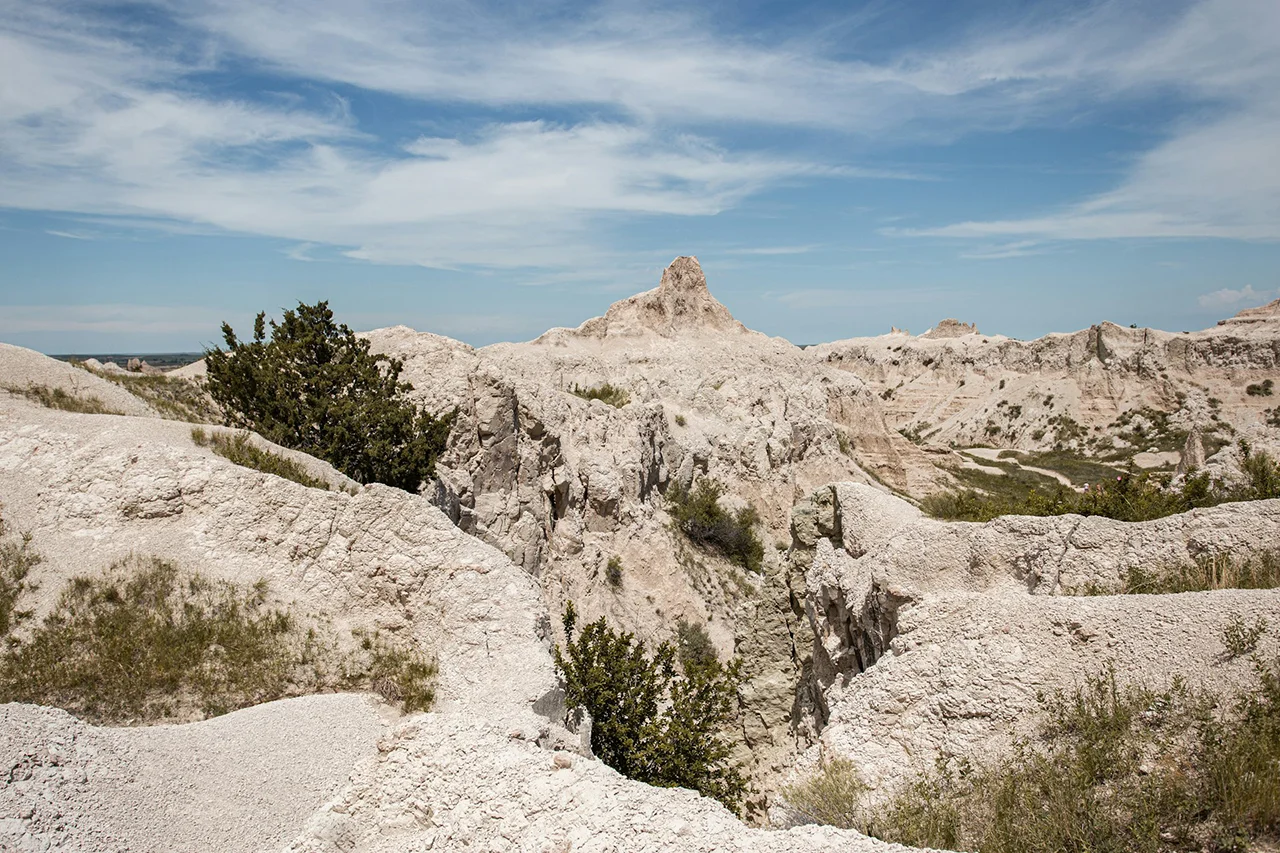 Atmospheric badlands national park south dakota