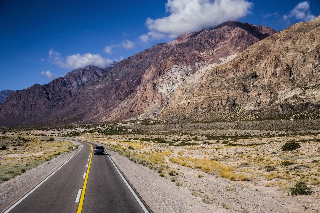 Road car mountains